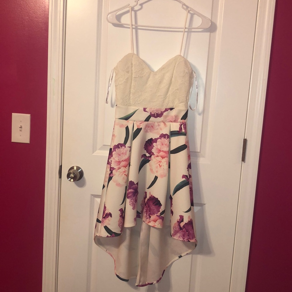 High Low Dress,lace back with zipper Wore once